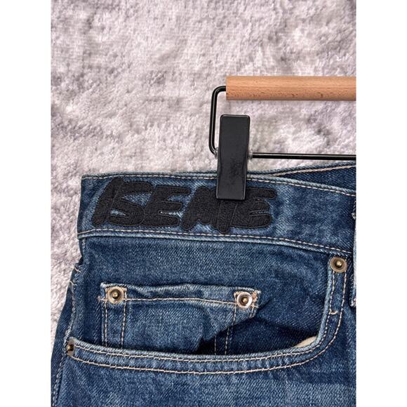 New Cactus Jack x Fragment Jeans 38 x 32 Mens Selvedge Denim Embroidered - Picture 4 of 10